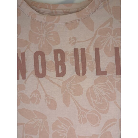 NoBull Cropped Muscle Tank Top Shirt Women’s Large Pink Floral CrossFit Gym New - Picture 2 of 7